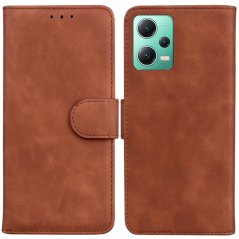 SOLID Knižkové puzdro pre Xiaomi Redmi Note 12 5G - hnedé